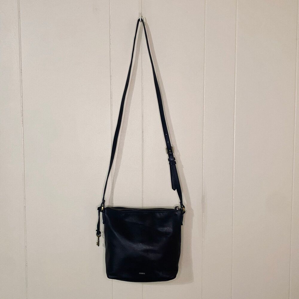 Fossil Black Leather Crossbody Bag - Picture 2 of 8